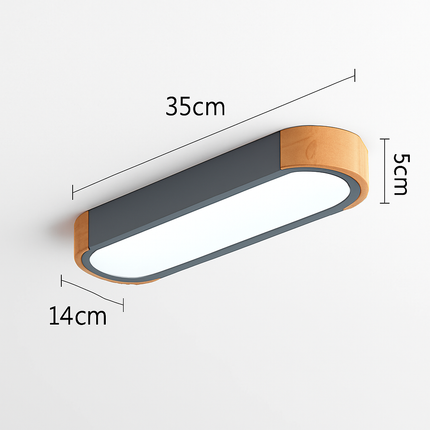 Plafonnier LED dimmable en bois pour espaces variés — LZ4X9Q