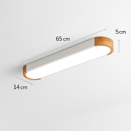 Plafonnier LED dimmable en bois pour espaces variés — LZ4X9Q