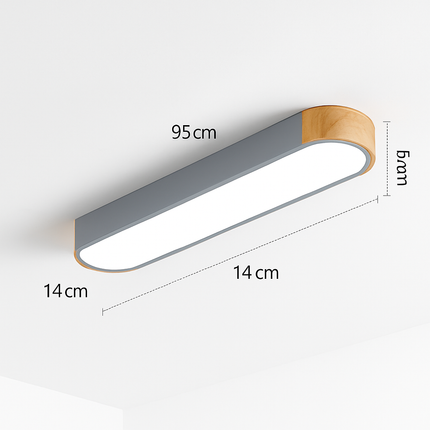 Plafonnier LED dimmable en bois pour espaces variés — LZ4X9Q