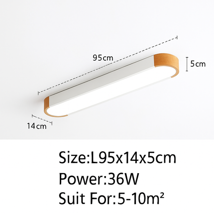 Plafonnier LED dimmable en bois pour espaces variés — LZ4X9Q