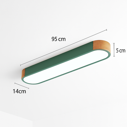 Plafonnier LED dimmable en bois pour espaces variés — LZ4X9Q