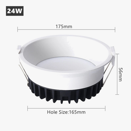 Plafonnier LED encastré dimmable pour intérieur au design moderne — LZ4G7N2