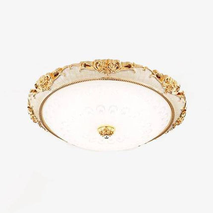 Plafonnier LED rond en acrylique avec finition dorée — LZ3V9X