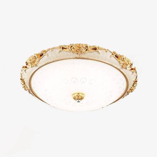Plafonnier LED rond en acrylique avec finition dorée — LZ3V9X