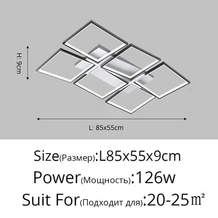 Plafonnier LED en aluminium pour éclairage décoratif intérieur — LZ4X9Q2