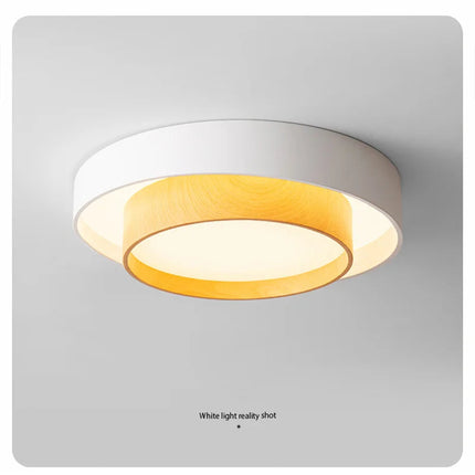 Plafonnier LED en bois simple pour entrée et couloir — LZ4X9P2