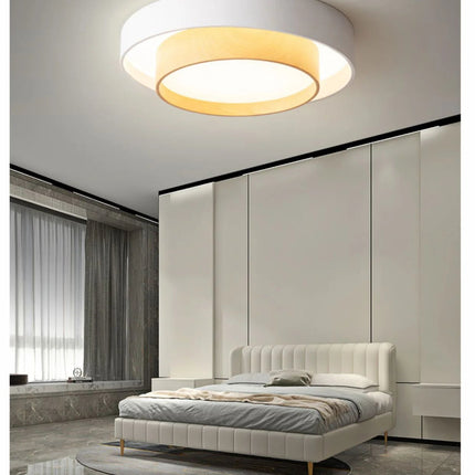 Plafonnier LED en bois simple pour entrée et couloir — LZ4X9P2