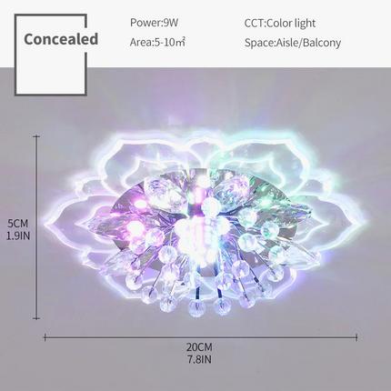 Plafonnier LED en cristal de luxe pour balcon décoratif — LZ4X9P2