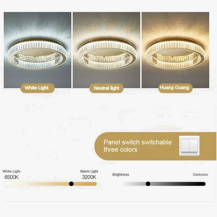 Plafonnier LED en cristal au design épuré pour intérieur — LZ4X9Q