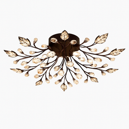 Plafonnier LED décoratif en cristal forme fleurs et feuilles — LZ4X9P2
