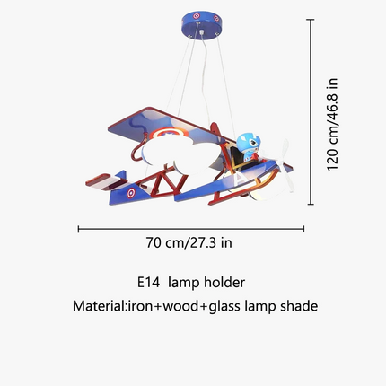 Plafonnier LED design avion pour chambre d’enfant moderne — LZ4X9B2
