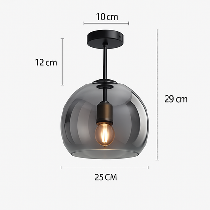 Plafonnier LED en verre au style contemporain — LZ4N7Q2