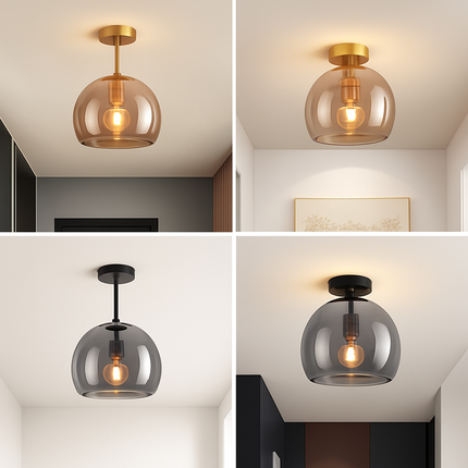 Plafonnier LED en verre au style contemporain — LZ4N7Q2