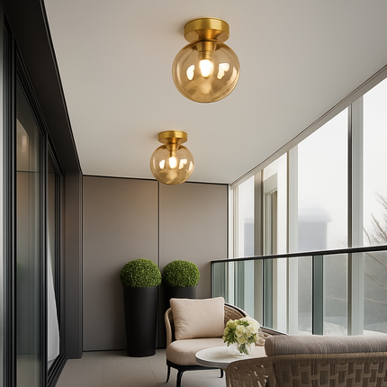 Plafonnier LED en verre au style contemporain — LZ4N7Q2