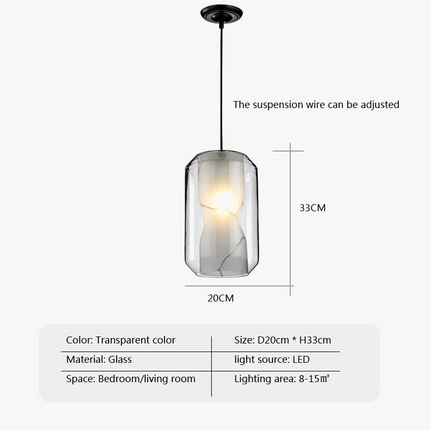 Plafonnier LED en verre au design nordique simple pour intérieur — LZ4P9XQ