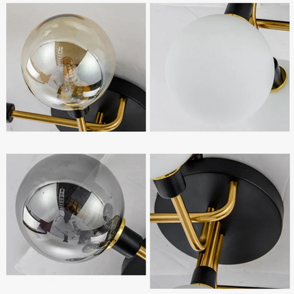 Plafonnier LED en verre au design contemporain pour intérieur — LZ4X9P