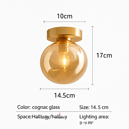 Plafonnier LED moderne en verre au design minimaliste — LZ4X9P2