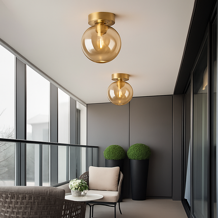 Plafonnier LED moderne en verre au design minimaliste — LZ4X9P2