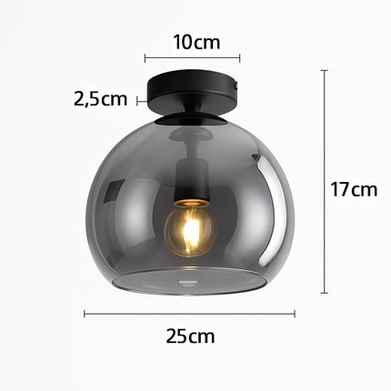 Plafonnier LED moderne en verre au design minimaliste — LZ4X9P2