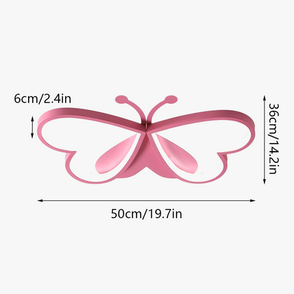 Plafonnier LED encastré en acrylique motif papillon créatif — LZ4X9P
