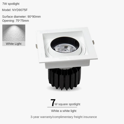 Plafonnier LED encastré anti-éblouissement pour bureau et intérieur — LZ4X9M