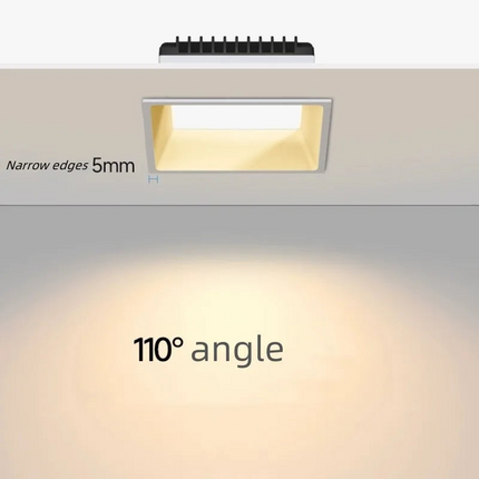 Plafonnier LED carré encastré à intensité variable — LZ4P9XQ