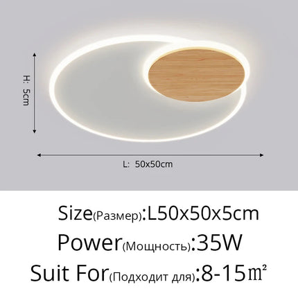 Plafonnier LED encastré au design nordique moderne et créatif — LZ4X9J