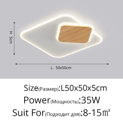 Plafonnier LED encastré au design nordique moderne et créatif — LZ4X9J