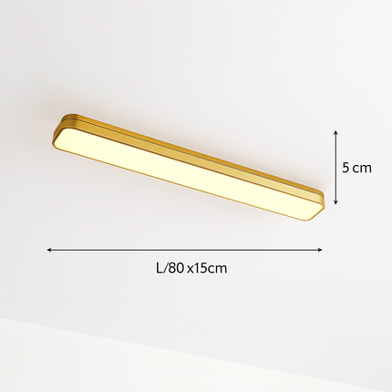 Plafonnier LED encastré rectangulaire minimaliste pour couloir long — LZ4X7D9