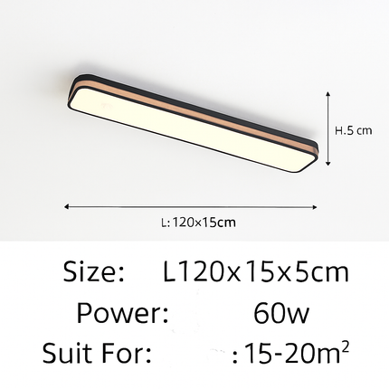 Plafonnier LED encastré rectangulaire minimaliste pour couloir long — LZ4X7D9