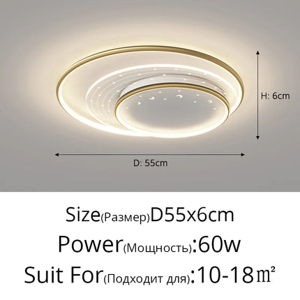 Plafonnier LED encastré étoiles au design romantique pour enfants — LZ4X9Q2M