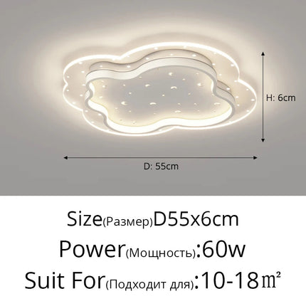 Plafonnier LED encastré étoiles au design romantique pour enfants — LZ4X9Q2M
