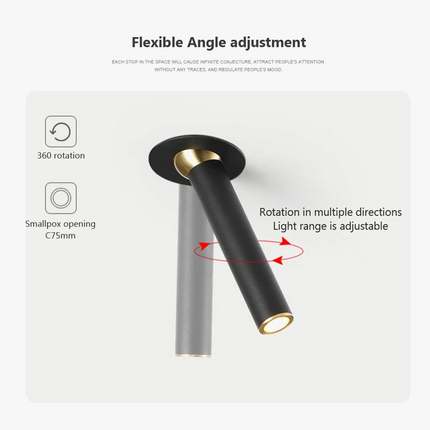 Plafonnier LED encastrable à rotation orientable pour intérieur — LZ4QX9J