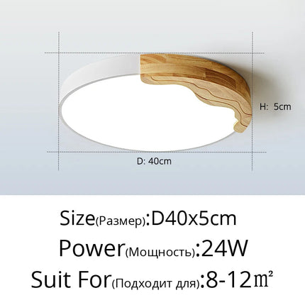Plafonnier LED encastrable rond style nordique romantique macarons — LZ4X9P2