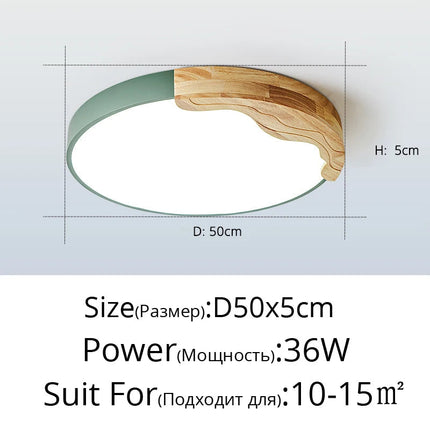 Plafonnier LED encastrable rond style nordique romantique macarons — LZ4X9P2