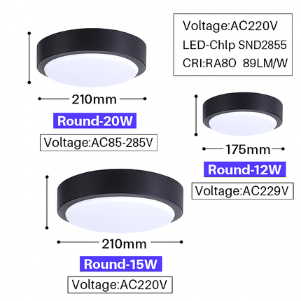 Plafonnier LED étanche pour extérieur, jardin et porche — LZ4X9M