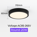 Rond 20W / Blanc chaud 3000K / Coquille blanche