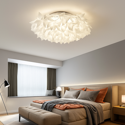 Plafonnier LED fleur romantique en PVC avec télécommande et gradation — LZ4X9T