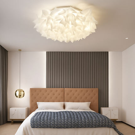 Plafonnier LED fleur romantique en PVC avec télécommande et gradation — LZ4X9T