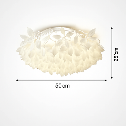 Plafonnier LED fleur romantique en PVC avec télécommande et gradation — LZ4X9T