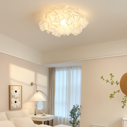 Plafonnier LED fleur romantique en PVC avec télécommande et gradation — LZ4X9T