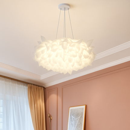 Plafonnier LED fleur romantique en PVC avec télécommande et gradation — LZ4X9T