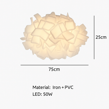 Plafonnier LED fleur romantique en PVC avec télécommande et gradation — LZ4X9T