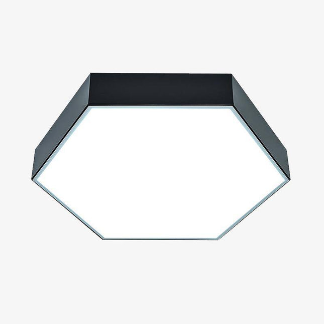 Plafonnier LED hexagonal noir design contemporain — LZ4X9P2