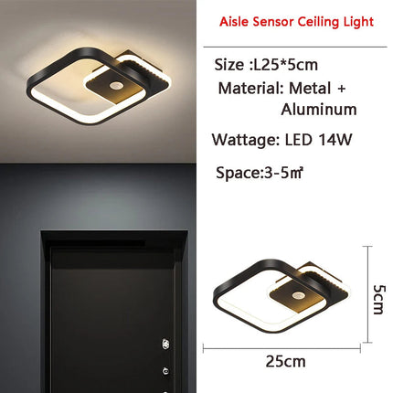 Plafonnier LED à induction avec détecteur de mouvement pour intérieur — LZ4X9P2
