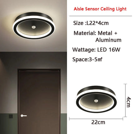 Plafonnier LED à induction avec détecteur de mouvement pour intérieur — LZ4X9P2