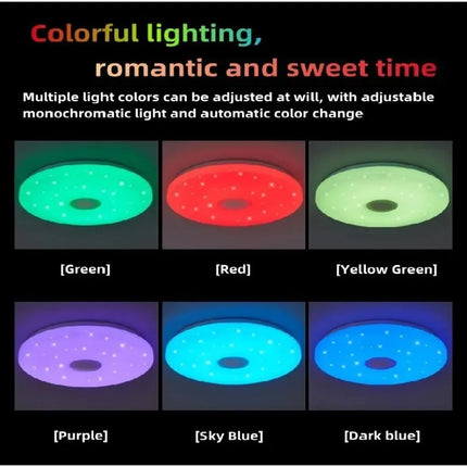 Plafonnier LED intelligent avec musique intégrée et télécommande — LZ4X9P