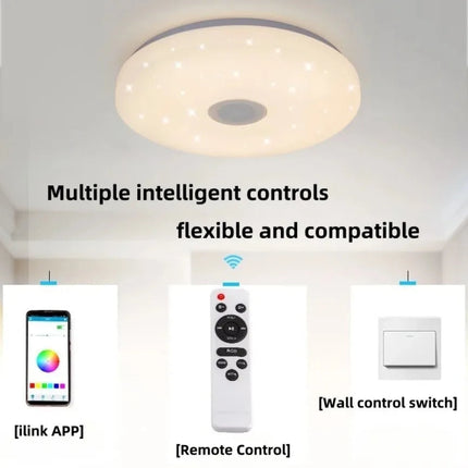 Plafonnier LED intelligent avec musique intégrée et télécommande — LZ4X9P