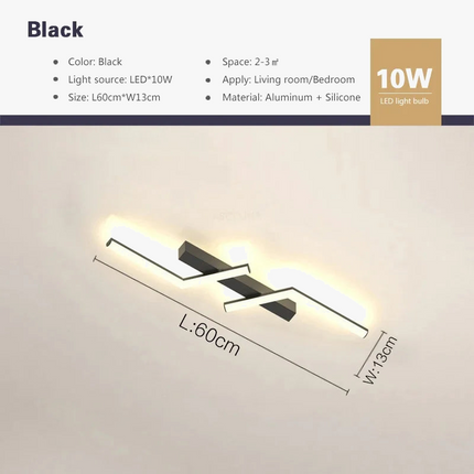 Plafonnier LED à lignes modernes pour salon et bureau — LZ4X9T1