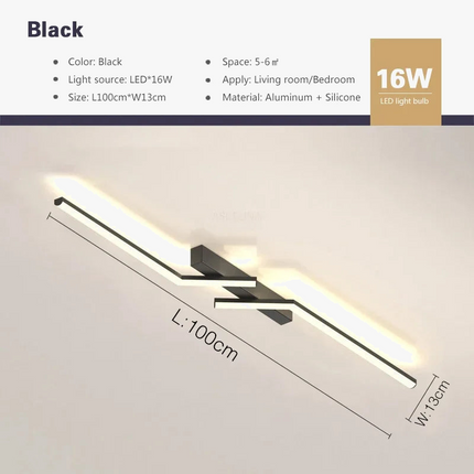 Plafonnier LED à lignes modernes pour salon et bureau — LZ4X9T1